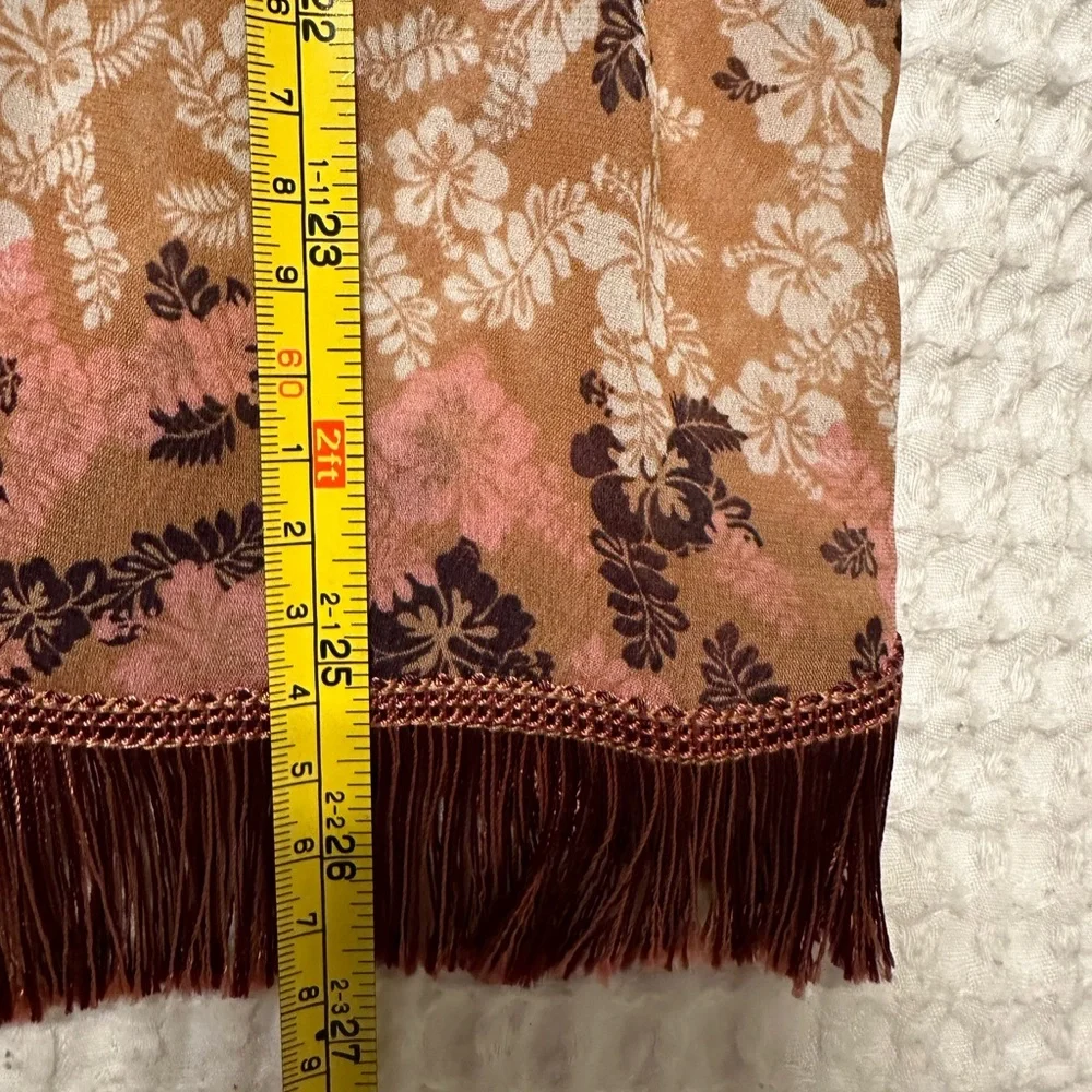 Pinko Women’s Thin LightWeight Lined Top With Fringe And Bow‎ Size 6